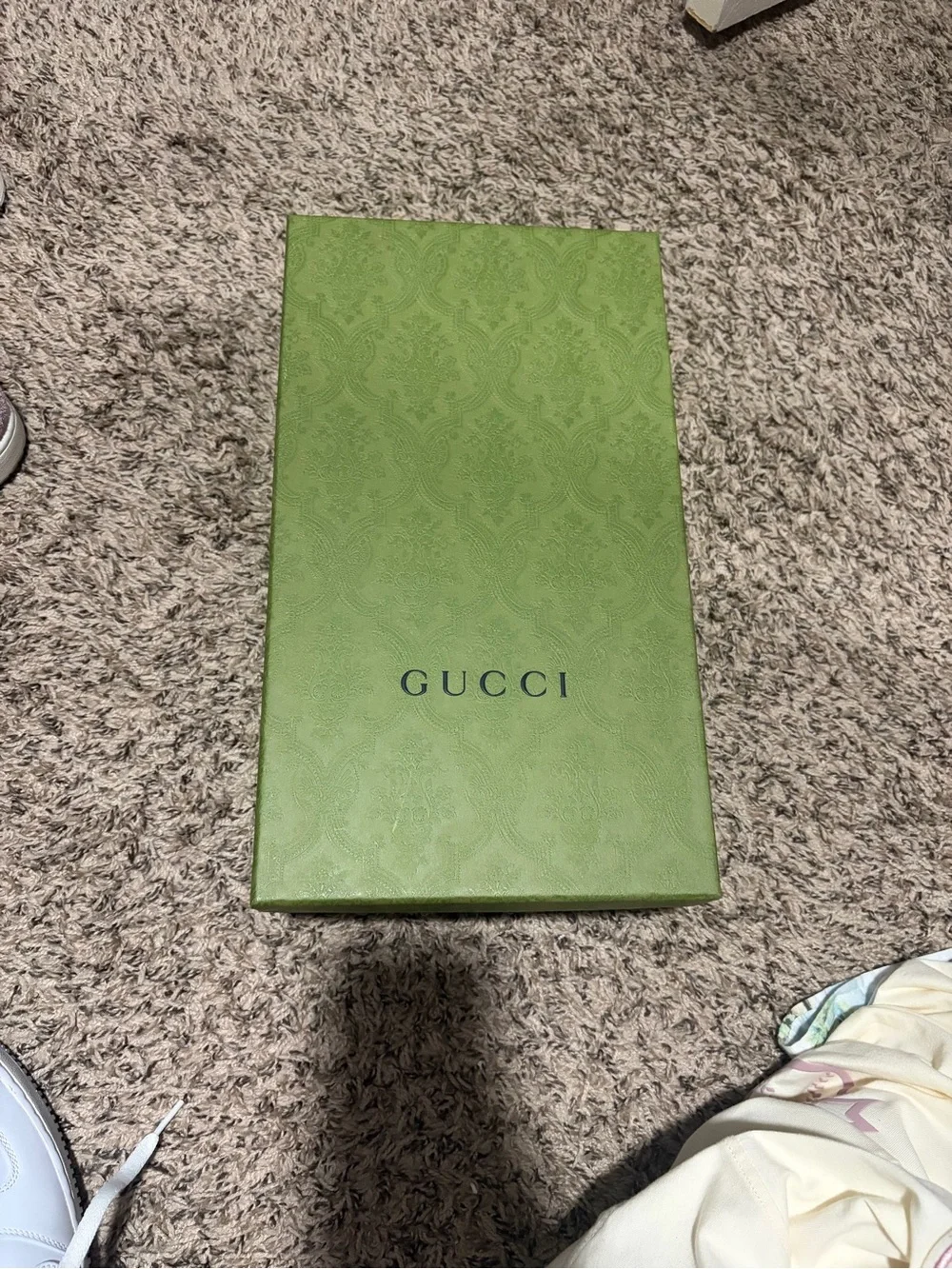 Gucci Orange and Blue Striped Logo Slide Sandals